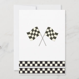 Race Car Birthday Invitation Kaart