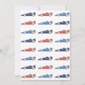Race Car Birthday Invitation, Racing Uitnodiging (Achterkant)