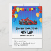 Race Car Birthday Kaart (Voorkant)