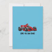 Race Car Birthday Kaart (Achterkant)