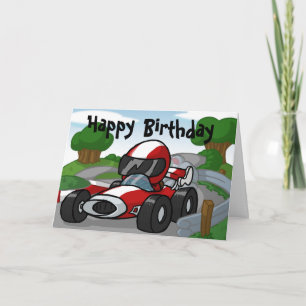 Race Car Birthday-kaart Kaart