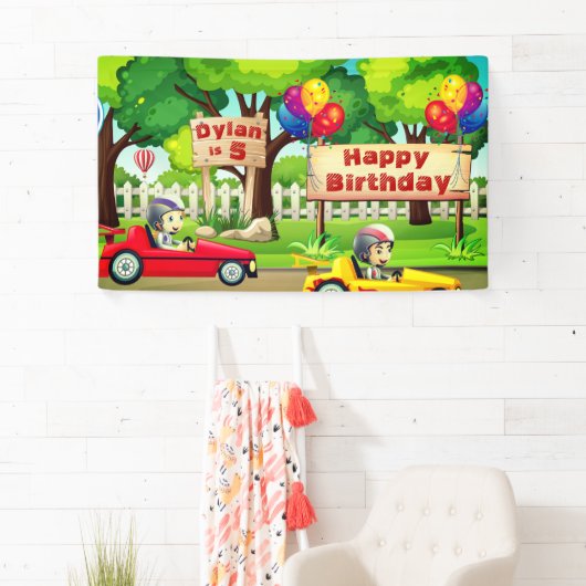 Race Car Birthday Name and Age Spandoek (Insitu)