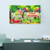 Race Car Birthday Name and Age Spandoek (Beurs)