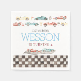 Race Car Birthday Napkins Servet