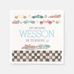 Race Car Birthday Napkins Servet