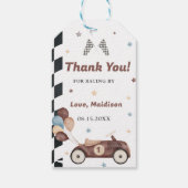 Race Car Birthday Party Cadeaulabel (Achterkant)