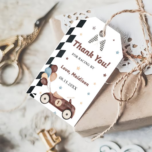 Race Car Birthday Party Cadeaulabel