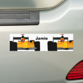 Race Car Birthday Party-cadeautjes personaliseren Bumpersticker (Op auto)