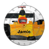 Race Car Birthday Party-cadeautjes personaliseren Dartbord (Voorkant)