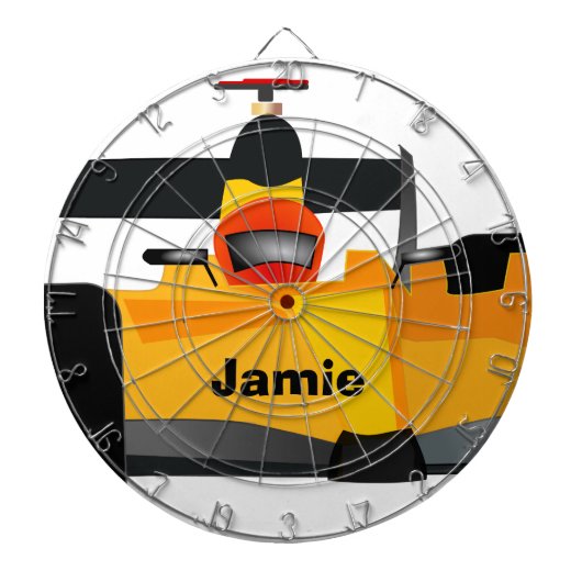 Race Car Birthday Party-cadeautjes personaliseren Dartbord (Voorkant)