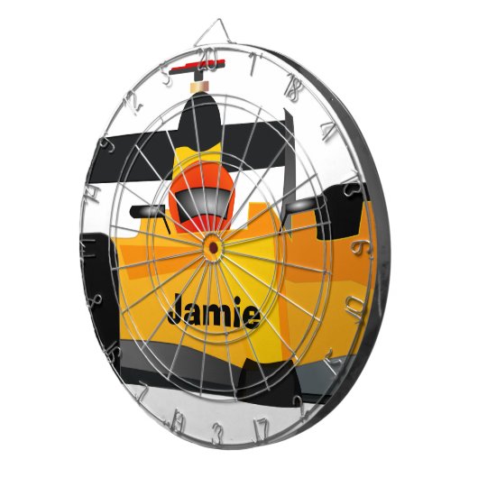 Race Car Birthday Party-cadeautjes personaliseren Dartbord (Voorkant Rechts)