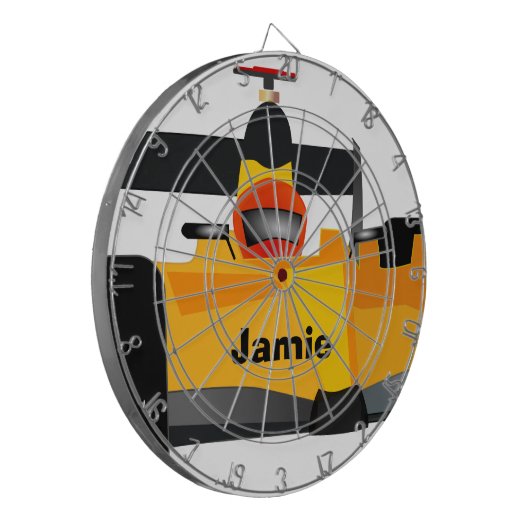 Race Car Birthday Party-cadeautjes personaliseren Dartbord (Voorkant Links)