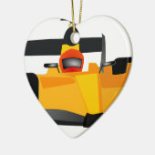 Race Car Birthday Party-cadeautjes personaliseren Keramisch Ornament (Links)