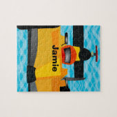 Race Car Birthday Party-cadeautjes personaliseren Legpuzzel (Horizontaal)