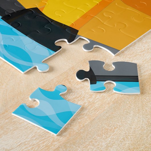 Race Car Birthday Party-cadeautjes personaliseren Legpuzzel (Zijkant)