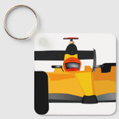 Race Car Birthday Party-cadeautjes personaliseren Sleutelhanger (Voorkant)