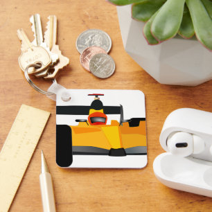 Race Car Birthday Party-cadeautjes personaliseren Sleutelhanger