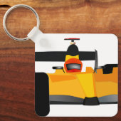 Race Car Birthday Party-cadeautjes personaliseren Sleutelhanger (Voorkant)