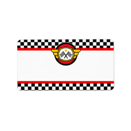 Race Car Birthday Party Etiket