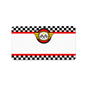 Race Car Birthday Party Etiket