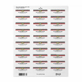 Race Car Birthday Party Etiket (Full Sheet)