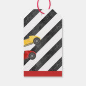 Race Car Birthday Party Favor Gift Labels Cadeaulabel (Achterkant)