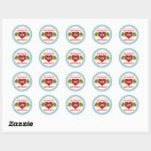 Race Car Birthday Party Favor Stickers (Vel)