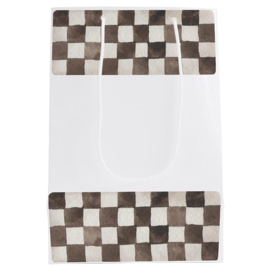 Race Car Birthday party guntzakken Medium Cadeauzakje (Achterkant)