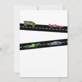 Race Car Birthday Party Kaart (Achterkant)