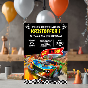 Race Car Birthday Party Kaart