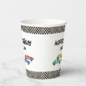 Race Car Birthday Party Papieren Bekers (Rechts)