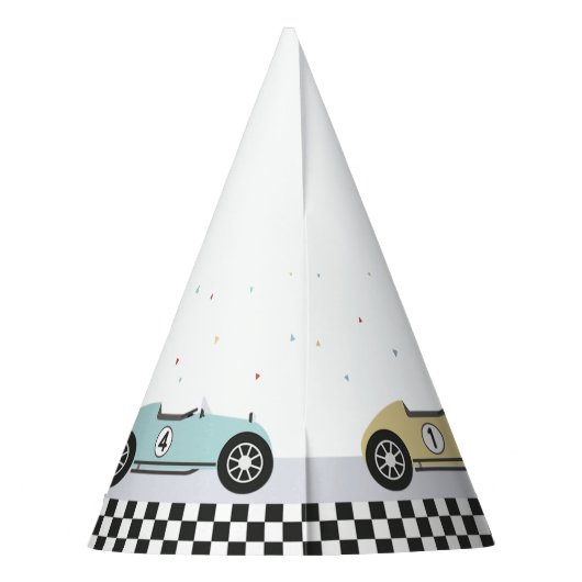 Race Car Birthday Party Petten Feesthoedjes (Achterkant)