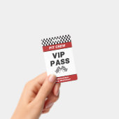 Race Car Birthday Party Pit CreVIP Pit Stop Pit Badge (Handheld)