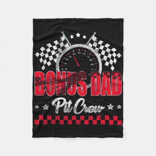 Race Car Birthday Party Racing Family Bonus Dad T Fleece Deken (Voorkant)