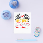 Race Car Birthday Party Racing Family Brother Gift Flyer (Enkel)