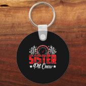 Race Car Birthday Party Racing Family Sister T Cre Sleutelhanger (Voorkant)