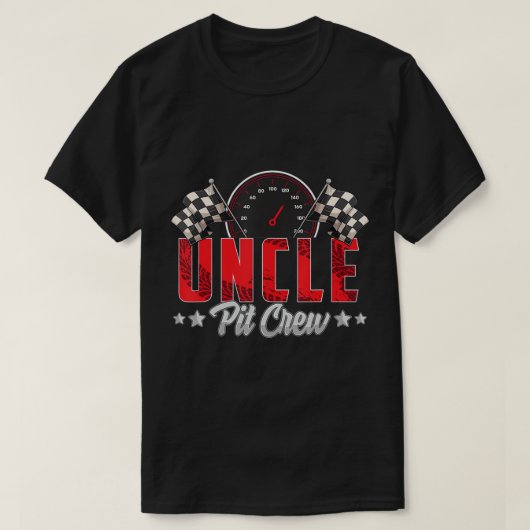 Race Car Birthday Party Racing Family Uncle Pit Cr T-shirt (Design voorkant)