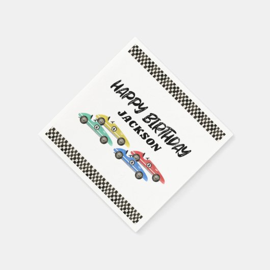 Race Car Birthday Party Servet (Hoek)