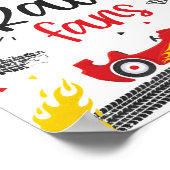 Race Car Birthday Party Two Birthday Welkom Poster (Hoek)