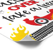 Race Car Birthday Party Two Fast Birthday Treat Poster (Hoek)