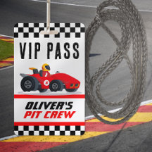 Race Car Birthday Party VIP Pit Crepass