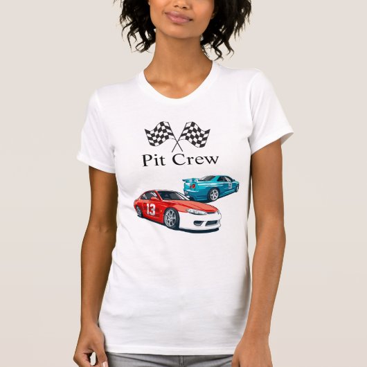 Race Car Birthday, Pit Crew, T-shirt (Voorkant)