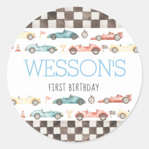 Race Car Birthday, stickers