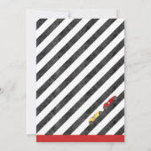 Race Car Birthday Uitnodiging (Achterkant)