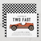 Race Car Birthday Uitnodiging (Voorkant / Achterkant)