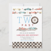 Race Car Birthday Uitnodiging (Voorkant)