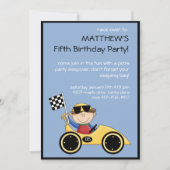 Race Car Birthday Uitnodiging (Voorkant)