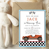 Race Car Birthday Uitnodiging
