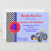 Race Car Birthday Uitnodiging (Voorkant)