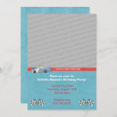 Race Car Birthday Uitnodiging (Voorkant / Achterkant)